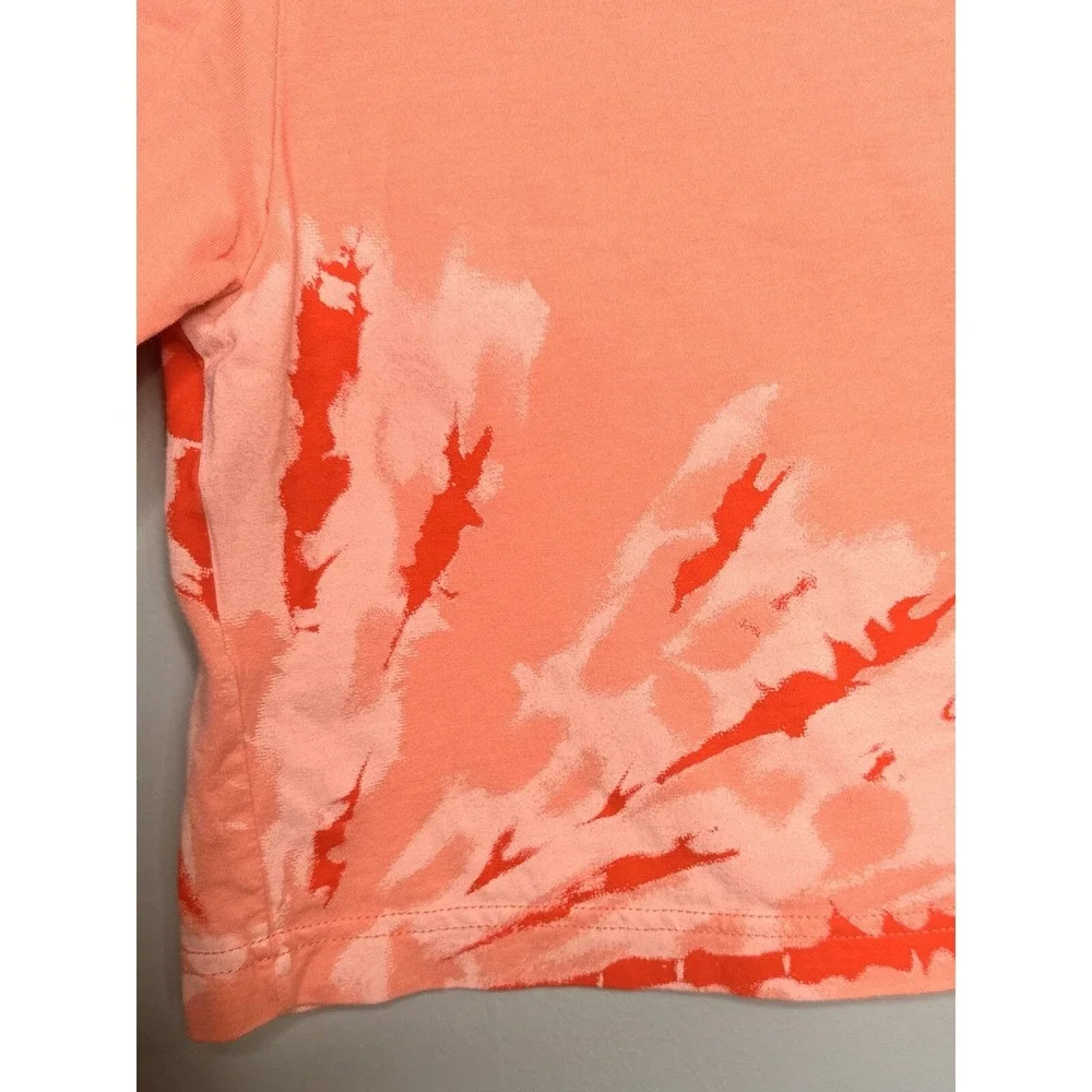 The nike tee crop top size XS t‎ shirt Peach short sleeve logo The Dye RARE